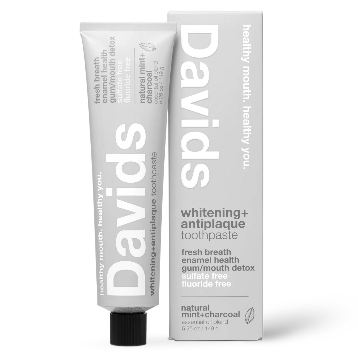 Davids premium toothpaste / charcoal+peppermint