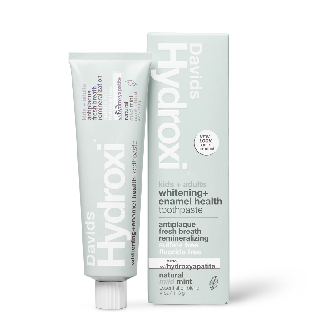 Davids Hydroxi™ whitening + enamel health, nano-hydroxyapatite toothpaste, kids+ adults / mild mint