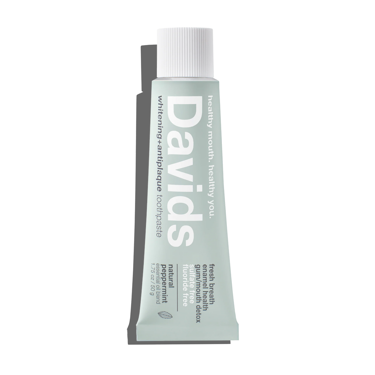 Davids travel size premium toothpaste / peppermint / 1.75 oz