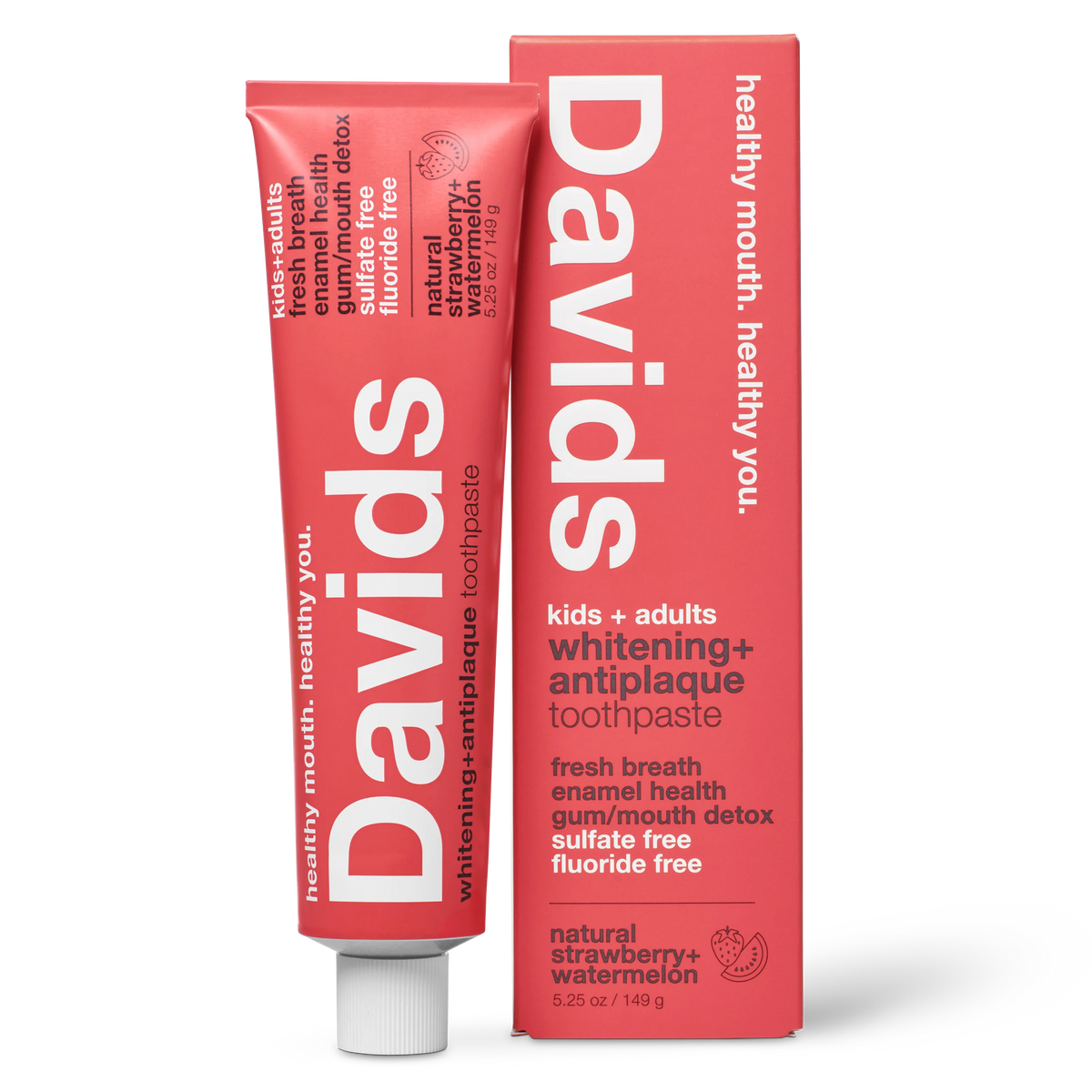 Davids kids + adults premium toothpaste  /  strawberry watermelon