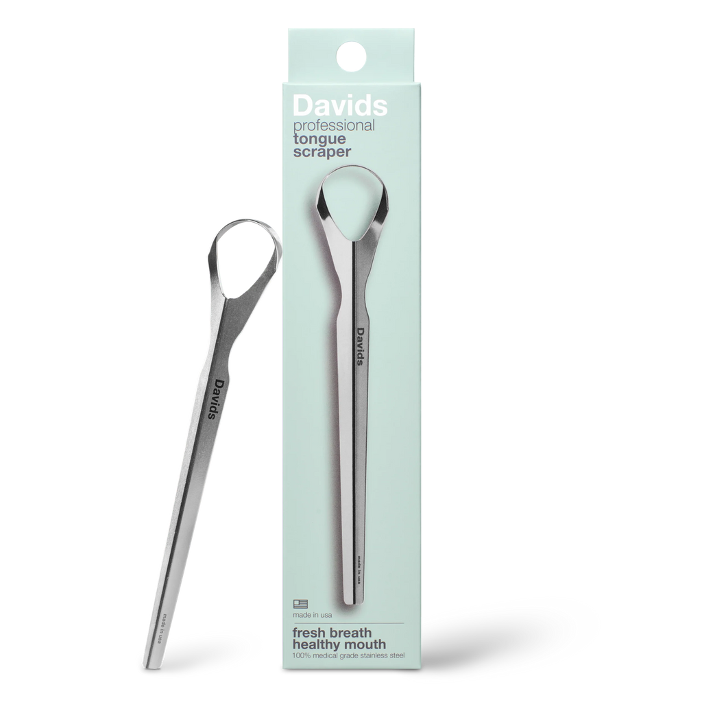 Davids stainless steel tongue scraper