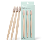 Davids premium bamboo toothbrush / adult soft / 3 pack