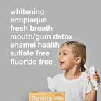 Davids Hydroxi whitening + enamel health, nano-hydroxyapatite toothpaste, kids + adults / orange vanilla