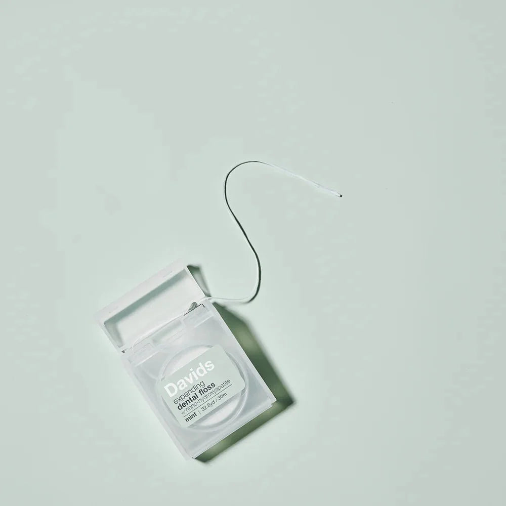 Davids Hydroxi™ expanding dental floss / refillable dispenser / mint /  30m